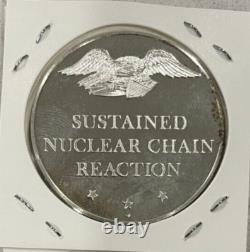 1.2 OZ. STERLING SILVER ROUND FRANKLIN MINT Sustained Nuclear Chain Reaction