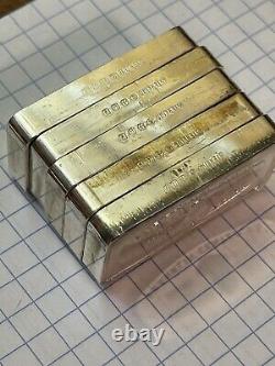 10.4 Troy Oz Of Silver 5 Proof Bars FM Sterling From 1974 All Different Backs