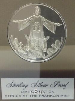 (10) Franklin Mint Holiday Medals. 925 Sterling Silver Proof