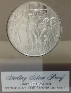 (10) Franklin Mint Holiday Medals. 925 Sterling Silver Proof
