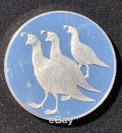 10 Franklin Mint Roberts Birds Sterling Silver Medal Coins From 1972-197423.4oz