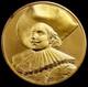 100 Greatest 24k Gold On Sterling Silver Franklin Laughing Cavalier Medal 1974