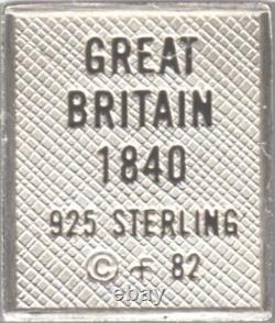 100 Greatest World Postage Stamp Sterling Silver Ingot Set Including BOX + COA