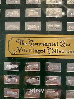 100 Sterling CENTENNIAL CAR MINI INGOT COLLECTION CASE, Mint Letter 5.45 OZS