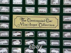 100 pc Franklin Mint 1975 SILVER Mini Ingot CENTENNIAL CAR COLLECTION #CF