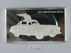 1000 Grains Sterling Silver Bar 1954 MERCEDES-BENZ Car 92.5% Ag Franklin Mint
