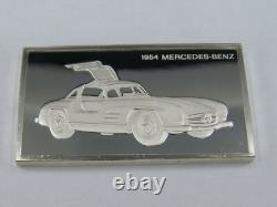 1000 Grains Sterling Silver Bar 1954 MERCEDES-BENZ Car 92.5% Ag Franklin Mint