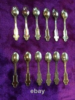 12 APOSTLE SPOON 3 MINIATURES -24K Gold on Sterling Silver -April 15, 1979