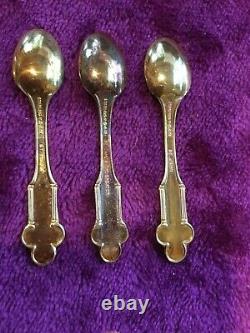 12 APOSTLE SPOON 3 MINIATURES -24K Gold on Sterling Silver -April 15, 1979