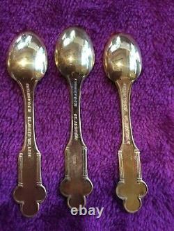 12 APOSTLE SPOON 3 MINIATURES -24K Gold on Sterling Silver -April 15, 1979