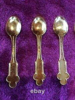 12 APOSTLE SPOON 3 MINIATURES -24K Gold on Sterling Silver -April 15, 1979