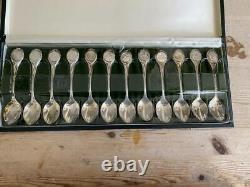 12 Days Christmas Sterling Silver Spoons Franklin Mint Carlos Sierra Franco IOB