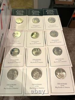 12-Franklin Mint/Norman Rockwell/Boy Scouts Medals/Sterling Silver #31AHC