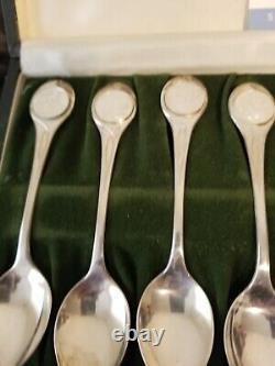 12 Twelve Days of Christmas Sterling Spoon Set Case Franklin Mint 925