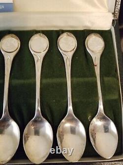 12 Twelve Days of Christmas Sterling Spoon Set Case Franklin Mint 925