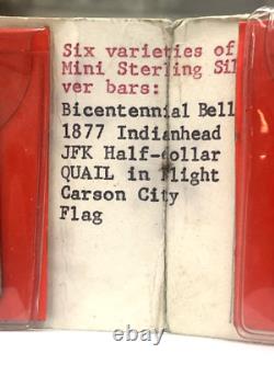 12 Vintage Mini Sterling Silver Bars! Six Varieties 3.64 Tr Oz Total