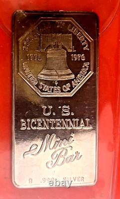 12 Vintage Mini Sterling Silver Bars! Six Varieties 3.64 Tr Oz Total