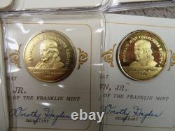 12 assorted Dates Franklin Mint Sterling Medals 2.28 ounces of silver-Free Ship