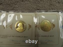 12 assorted Dates Franklin Mint Sterling Medals 2.28 ounces of silver-Free Ship