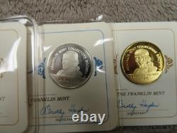 12 assorted Dates Franklin Mint Sterling Medals 2.28 ounces of silver-Free Ship