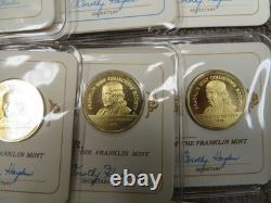 12 assorted Dates Franklin Mint Sterling Medals 2.28 ounces of silver-Free Ship