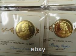 12 assorted Dates Franklin Mint Sterling Medals 2.28 ounces of silver-Free Ship