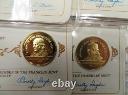 12 assorted Dates Franklin Mint Sterling Medals 2.28 ounces of silver-Free Ship