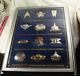 12 Franklin Mint Star Trek Insignias 1st Series Sterling Silver Withcase