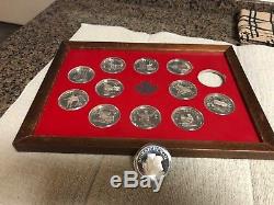 13.2oz Total Sterling Silver The Provinces of Canada Franklin mint 12 Coin Set