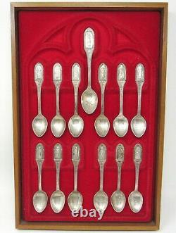 13 Apostles Creed Spoons Franklin Mint 1973 Sterling Silver Catholic by Winfield