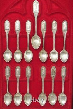 13 Apostles Creed Spoons Franklin Mint 1973 Sterling Silver Catholic by Winfield