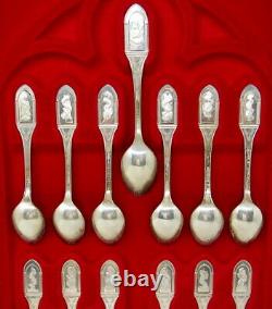 13 Apostles Creed Spoons Franklin Mint 1973 Sterling Silver Catholic by Winfield