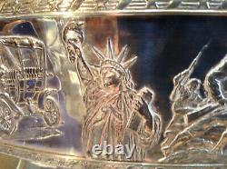 150 troy oz or 4665g Sterling Silver Bicentennial Bowl lined in 24 karat gold