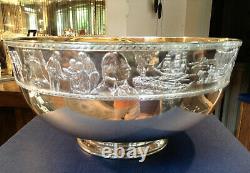 150 troy oz or 4665g Sterling Silver Bicentennial Bowl lined in 24 karat gold