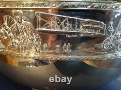 150 troy oz or 4665g Sterling Silver Bicentennial Bowl lined in 24 karat gold