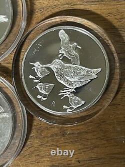 16 1970s Franklin Mint 2 oz. 925 Sterling silver Roberts Birds Medals