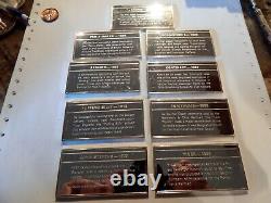 17 Franklin Mint Sterling Silver Bars 1975 Antique Trains Proofs Totals 31.88 Oz