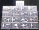 17 Great Airplanes Miniature Bars. 925 Sterling Silver 2g Bars, Over 1oz Asw