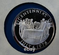 1776 1976 Franklin Mint Bicentennial Sterling Silver round book signatures C1557