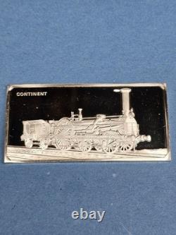 1852 CONTINENT Locomotive Franklin Mint 60g Sterling Silver Ingot