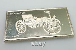 1875 Marcus Automobile Sterling Silver Bar 2 Troy Ounce The Franklin Mint