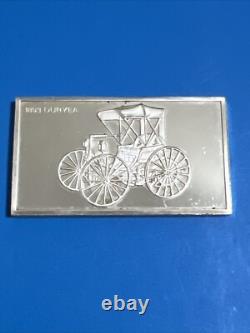 1893 DURYEA 1000 Grains The Franklin Mint Sterling Silver Bar 65.37grams 925