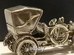 1904 MERCEDES SIMPLEX Sterling Silver Vintage Car Replica Franklin Mint Miniatur
