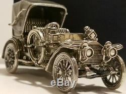 1904 MERCEDES SIMPLEX Sterling Silver Vintage Car Replica Franklin Mint Miniatur