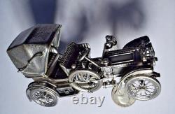 1904 Mercedes Simplex Franklin Mint Sterling Silver 6.65 Oz! With Box AND Cert