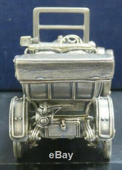 1911 Delaunay Belleville Sterling Silver Miniature Car Franklin Mint 249.3 Grams