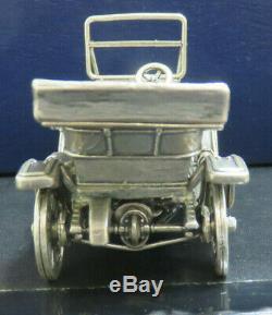1911 Stanley Steamer Sterling Silver Miniature Car Franklin Mint 210.8 Grams