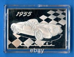 1955 Corvette Chevrolet Greatest Corvettes 1.2oz 37g Silver Proof with COA