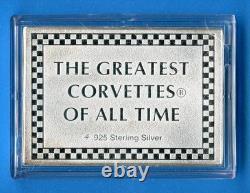 1955 Corvette Chevrolet Greatest Corvettes 1.2oz 37g Silver Proof with COA