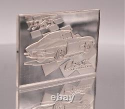 1963 Corvette Sting Ray Franklin Mint 1oz + 925 Sterling Silver art bar C3258